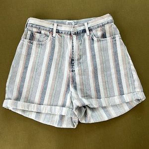 Urban Outfitters BDG mom high rise denim shorts pastel colors 5 pockets nautical